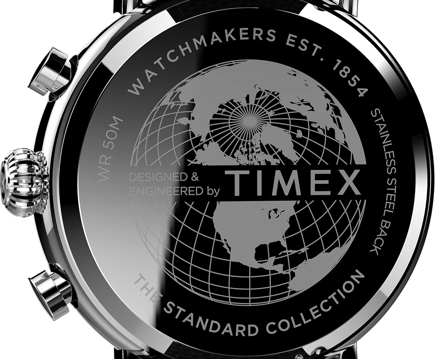 image:imageTimex Mens Chronograph 41mm WatchBlackBlackSilverTone
