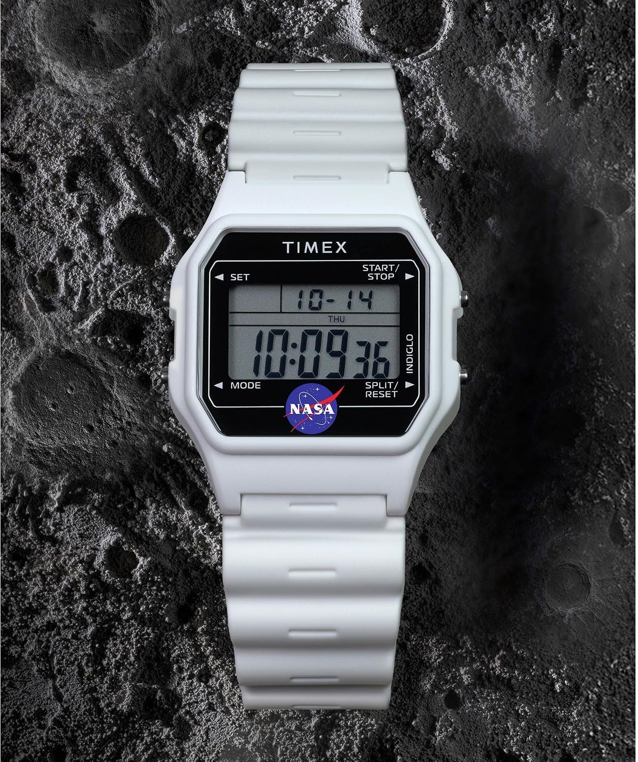 image:imageTimex Mens Classic Digital 34mm WatchNASA White