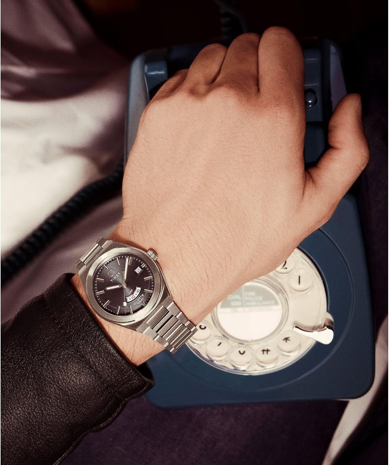 image:imageTimex Mens Continental 39mm WatchSilverToneBlack