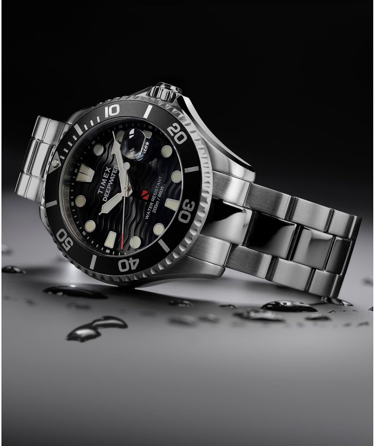 image:imageTimex Mens Deep Water Meridian 44mm WatchStainless SteelStainless SteelBlack