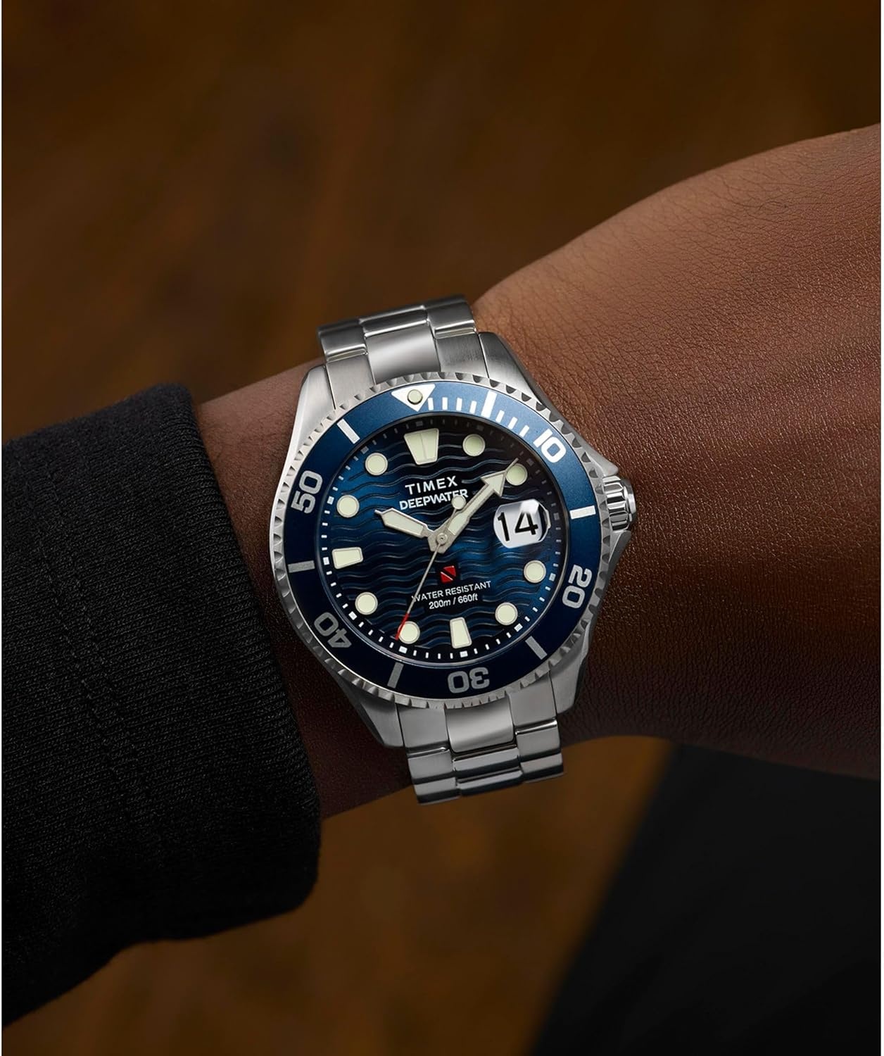 image:imageTimex Mens Deep Water Meridian 44mm WatchStainless SteelStainless SteelBlue