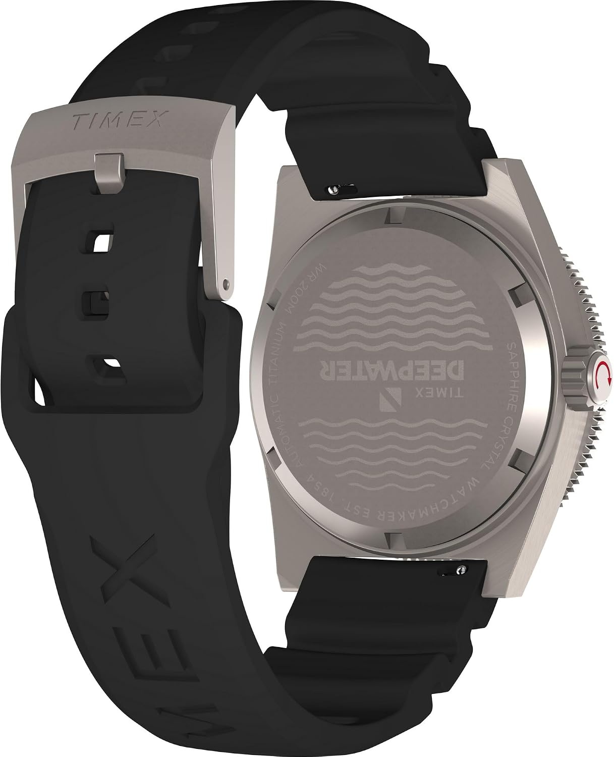 image:imageTimex Mens Deep Water Reef 41mm WatchBlackTitaniumBlackSilver