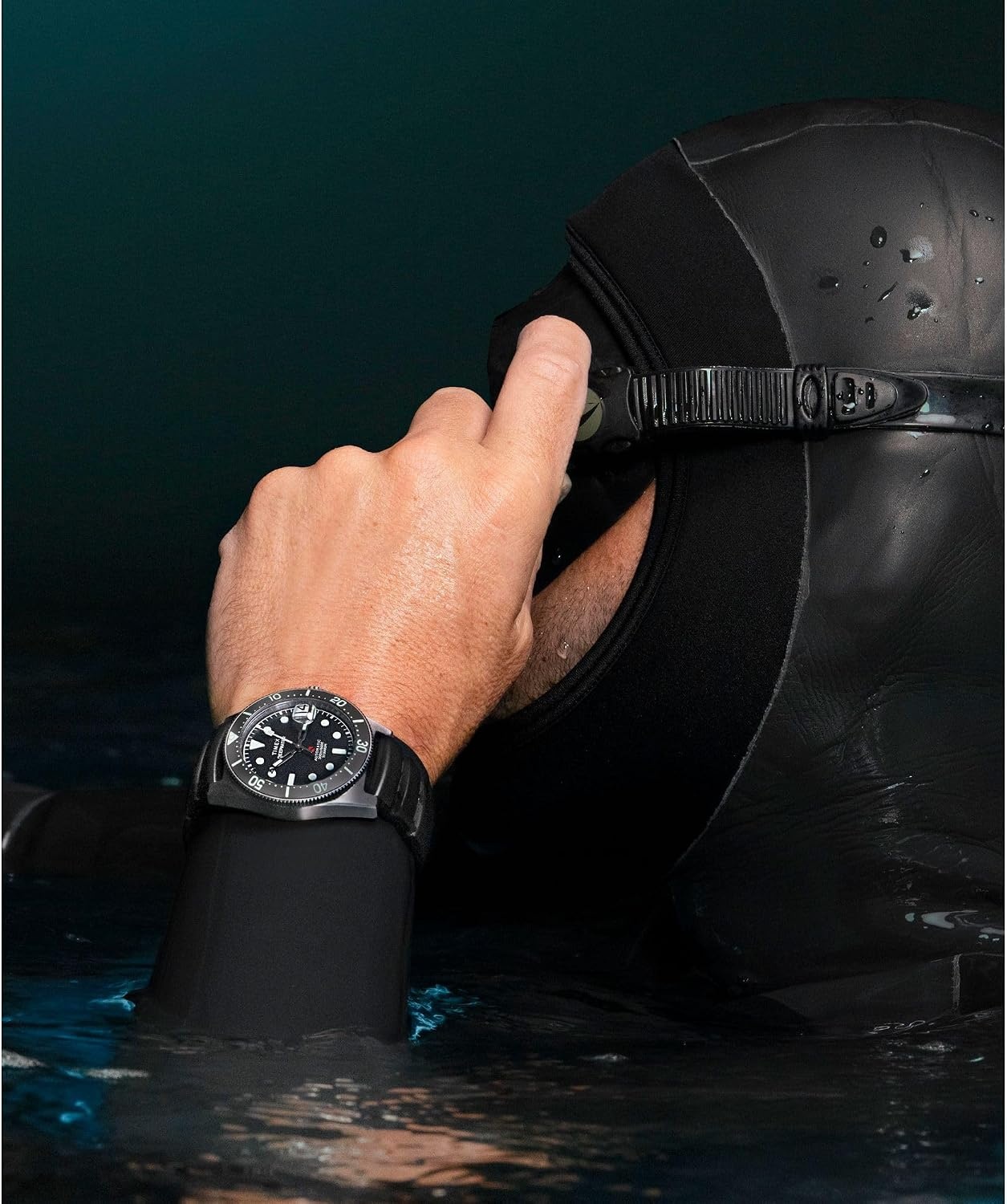 image:imageTimex Mens Deep Water Reef 41mm WatchBlackTitaniumBlackSilver