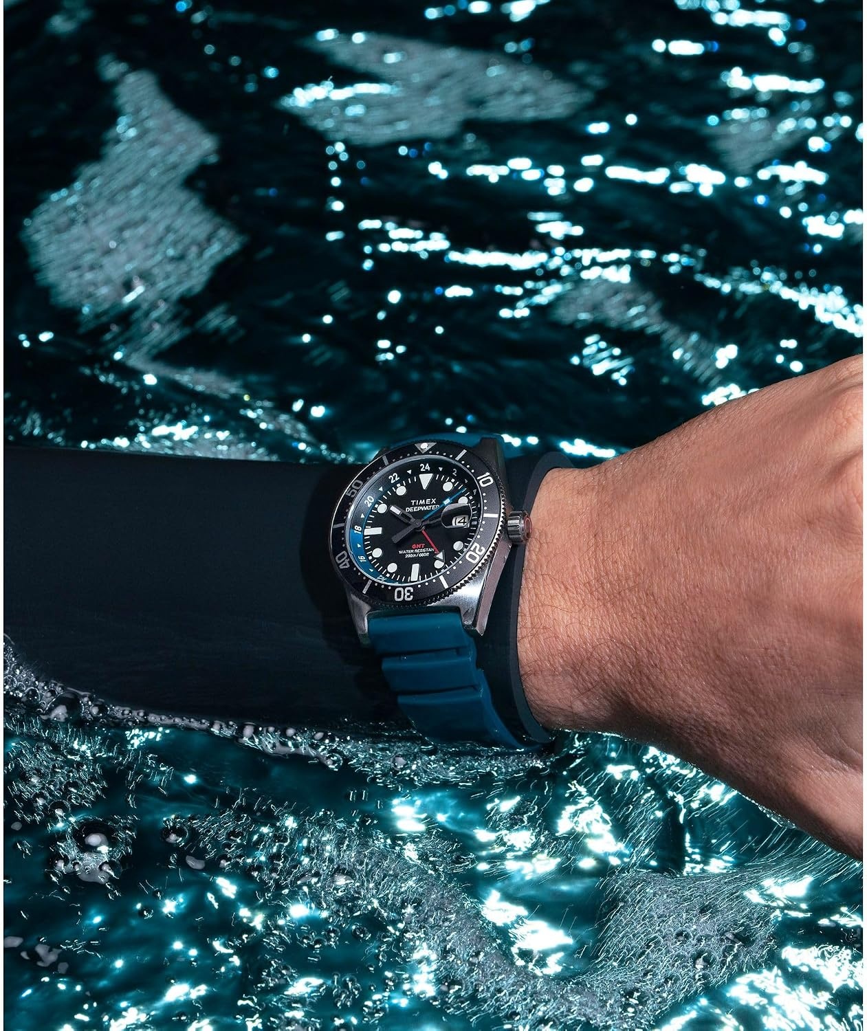 image:imageTimex Mens Deep Water Reef 41mm WatchBlueStainless SteelBlue