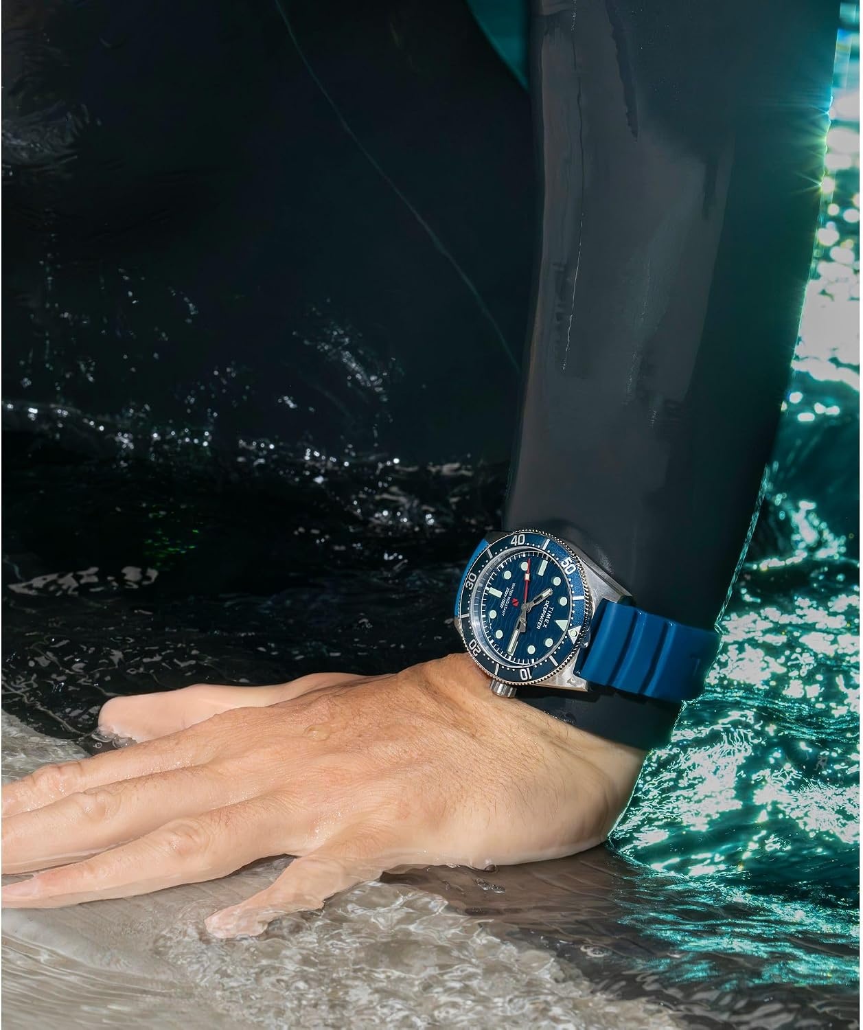 image:imageTimex Mens Deep Water Reef 41mm WatchBlueStainless SteelBlue