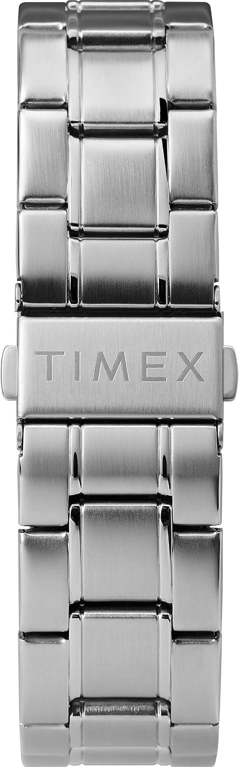 image:imageTimex Mens Dress Analog 44mm Stainless Steel Multifunction Bracelet WatchSilverToneBlack