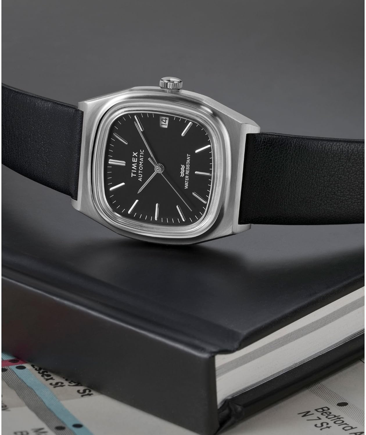 image:imageTimex Mens E Line 34mm WatchBlackStainless SteelBlack
