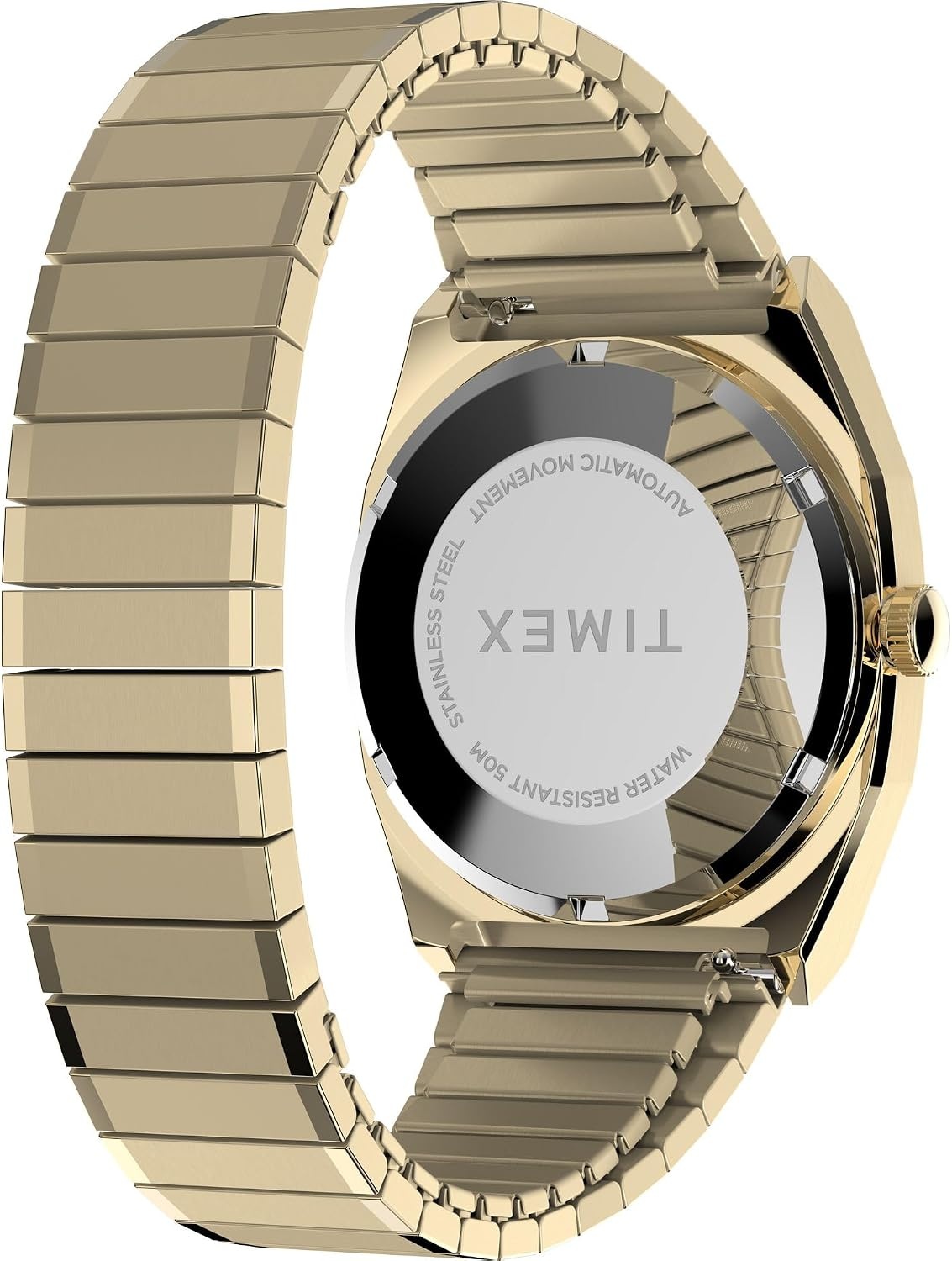 image:imageTimex Mens E Line 34mm WatchStainless SteelGoldToneChampagne