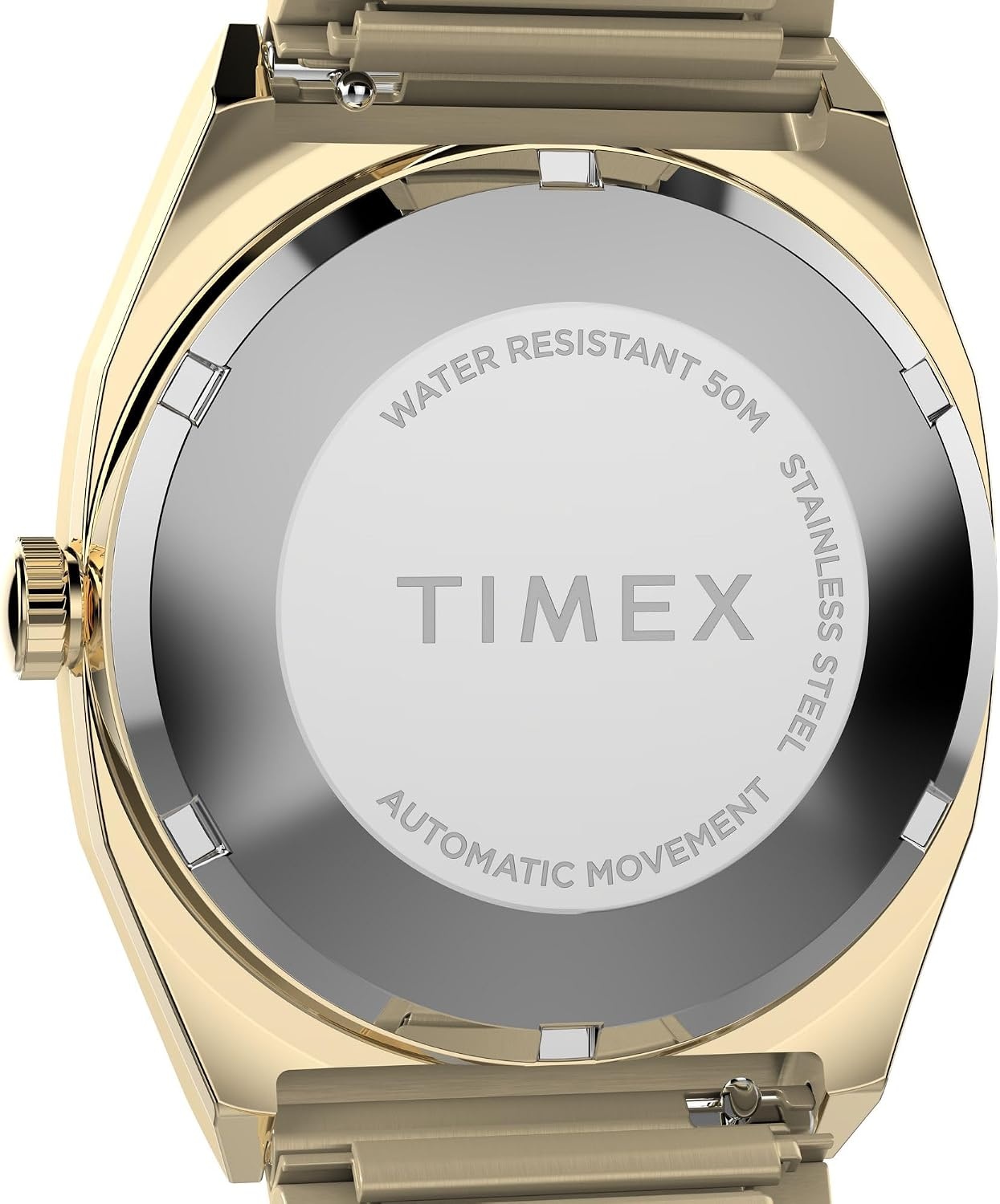 image:imageTimex Mens E Line 34mm WatchStainless SteelGoldToneChampagne