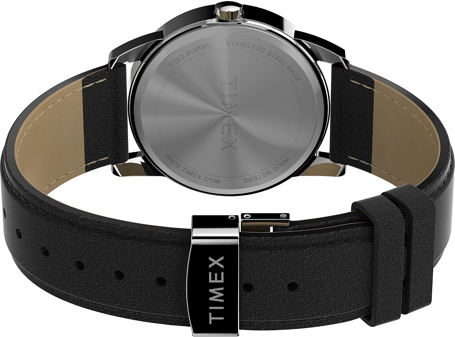 image:imageTimex Mens Easy Reader Watch 38mmBlackSilverToneWhite38mm