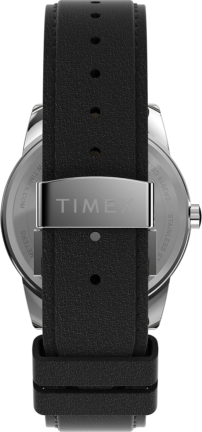 image:imageTimex Mens Easy Reader Watch 38mmBlackSilverToneWhite38mm
