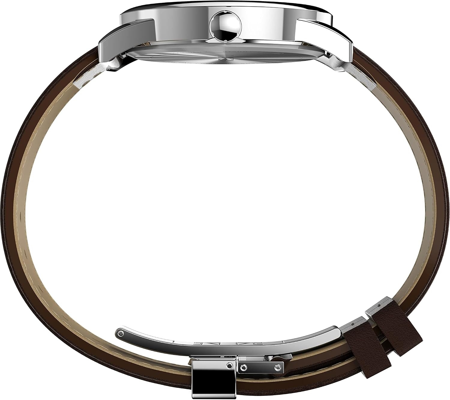 image:imageTimex Mens Easy Reader Watch 38mmBrownSilverToneCream38mm