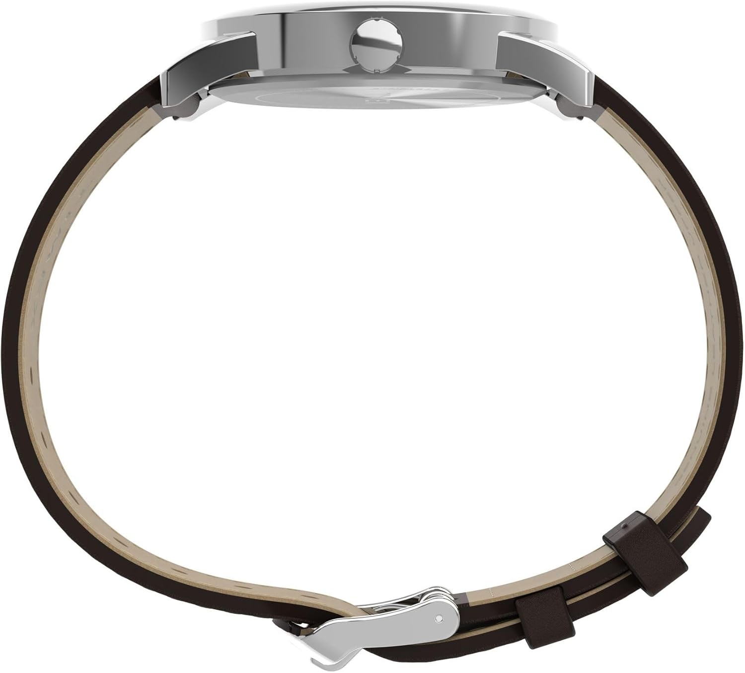 image:imageTimex Mens Easy Reader Watch 38mmBrownSilverToneWhite38mm