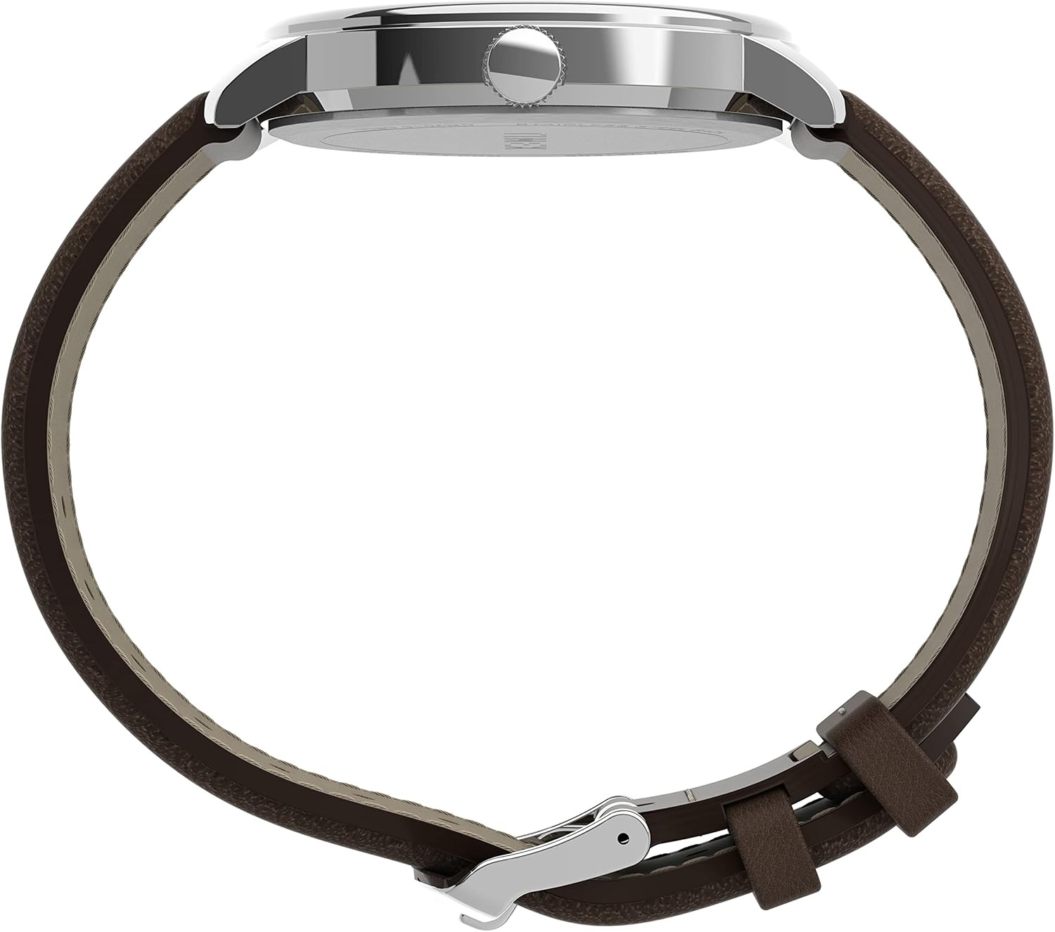 image:imageTimex Mens Easy Reader WatchBrownSilverToneCream43mm