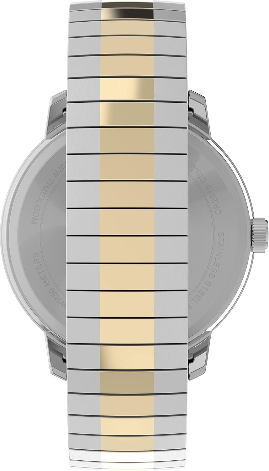 image:imageTimex Mens Easy Reader WatchTwoToneSilverToneCream43mm