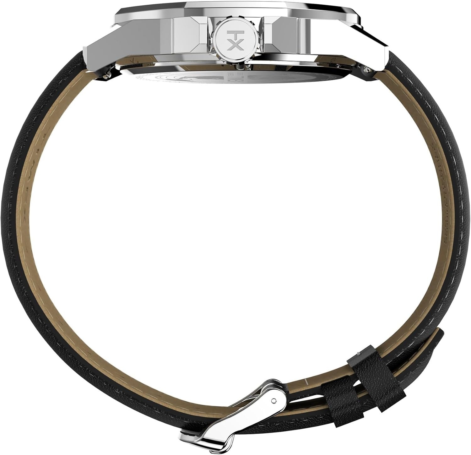 image:imageTimex Mens Essex 46mm Watch Black Link Bracelet Black Dial SilverTone CaseBlackSilverToneBlue