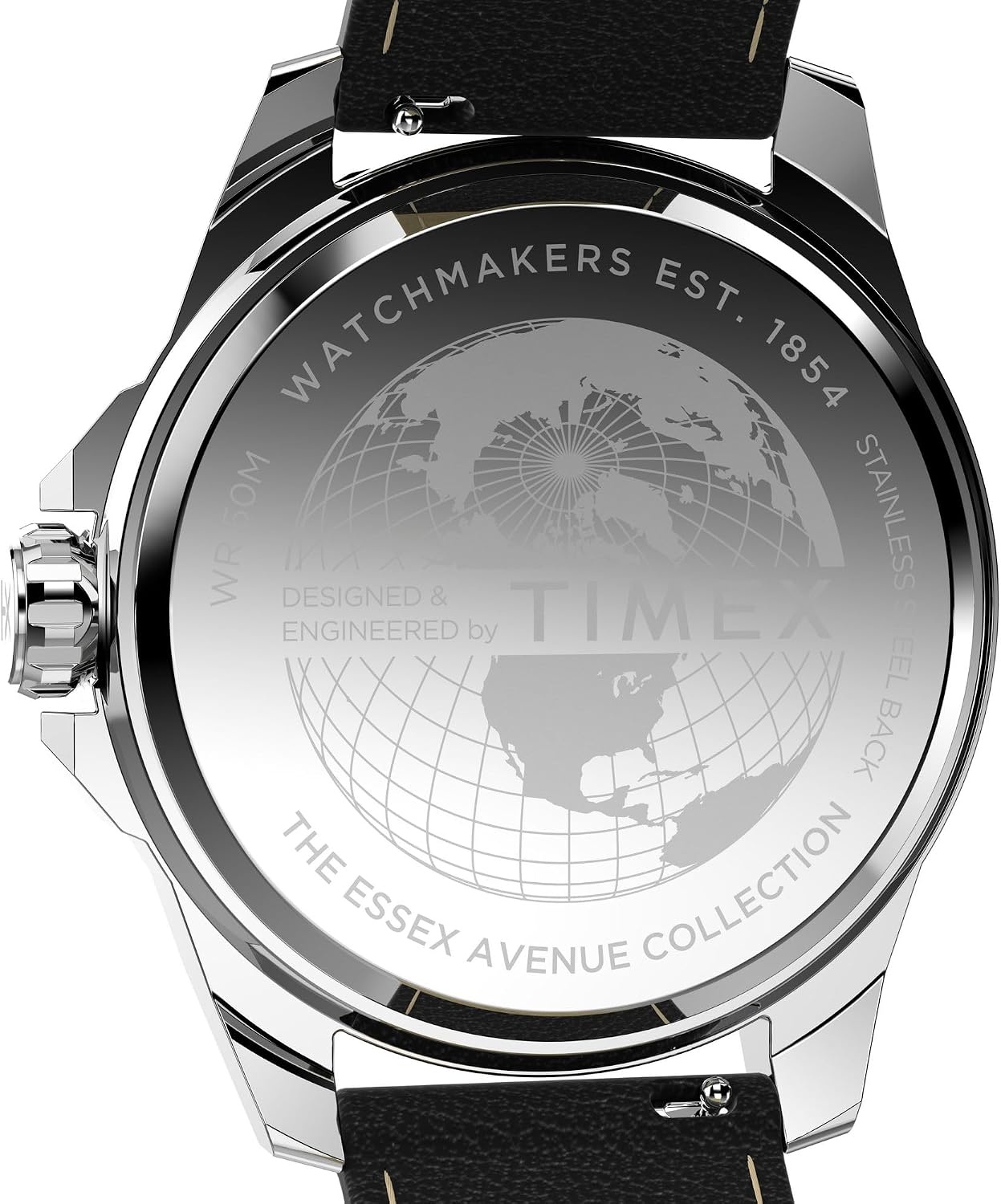 image:imageTimex Mens Essex 46mm WatchBlackSilverToneBlack