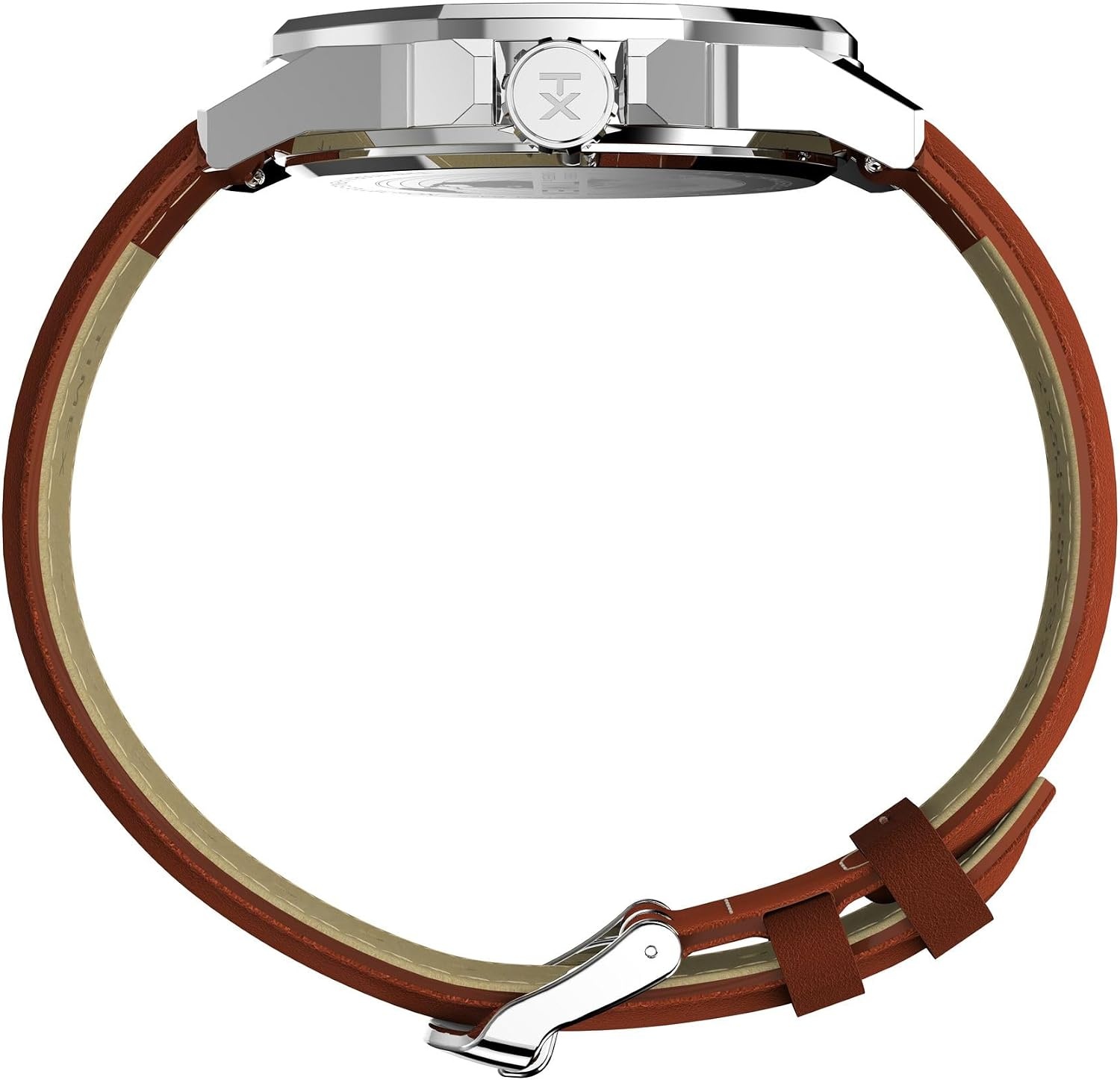 image:imageTimex Mens Essex 46mm WatchBrownSilverToneBlue