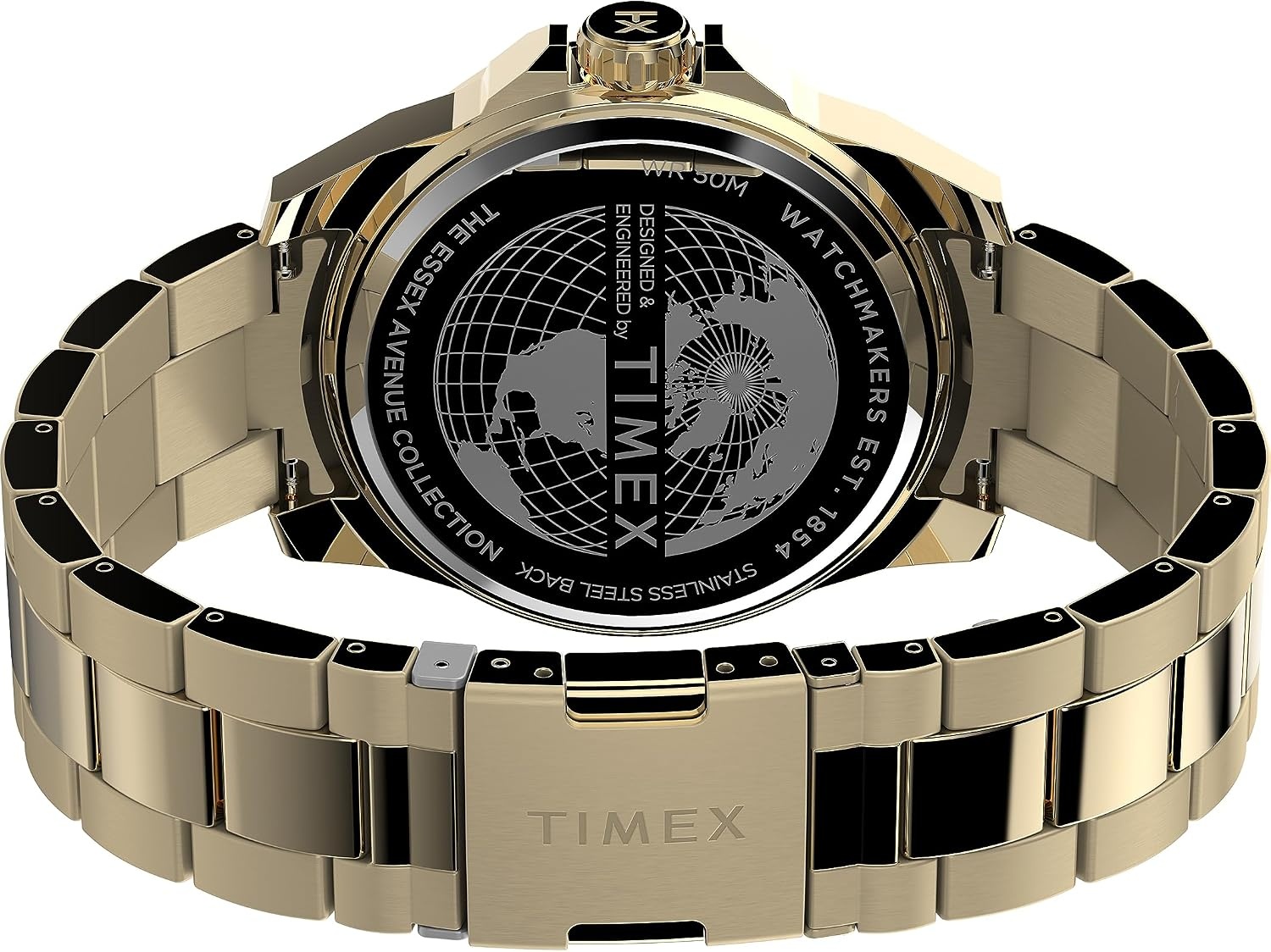 image:imageTimex Mens Essex Avenue DayDate 44mm Quartz WatchGoldToneBlueGoldTone