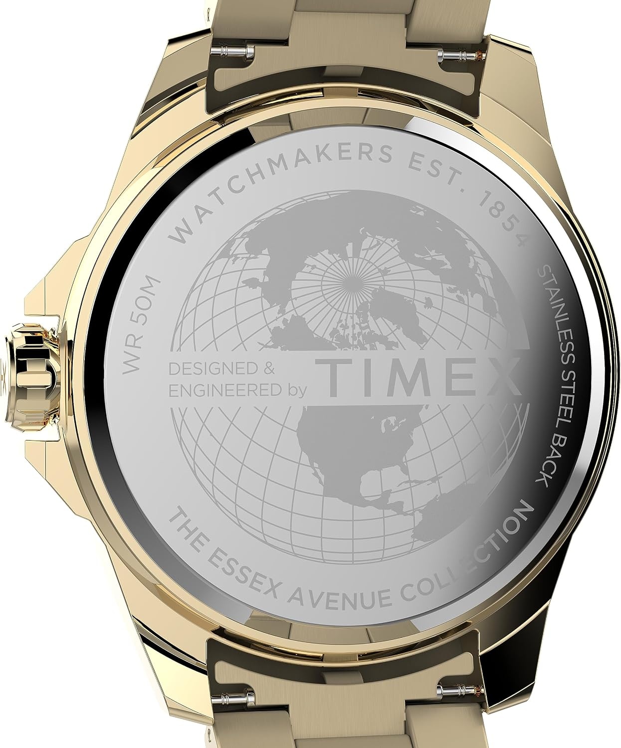 image:imageTimex Mens Essex Avenue DayDate 44mm Quartz WatchGoldToneBlueGoldTone