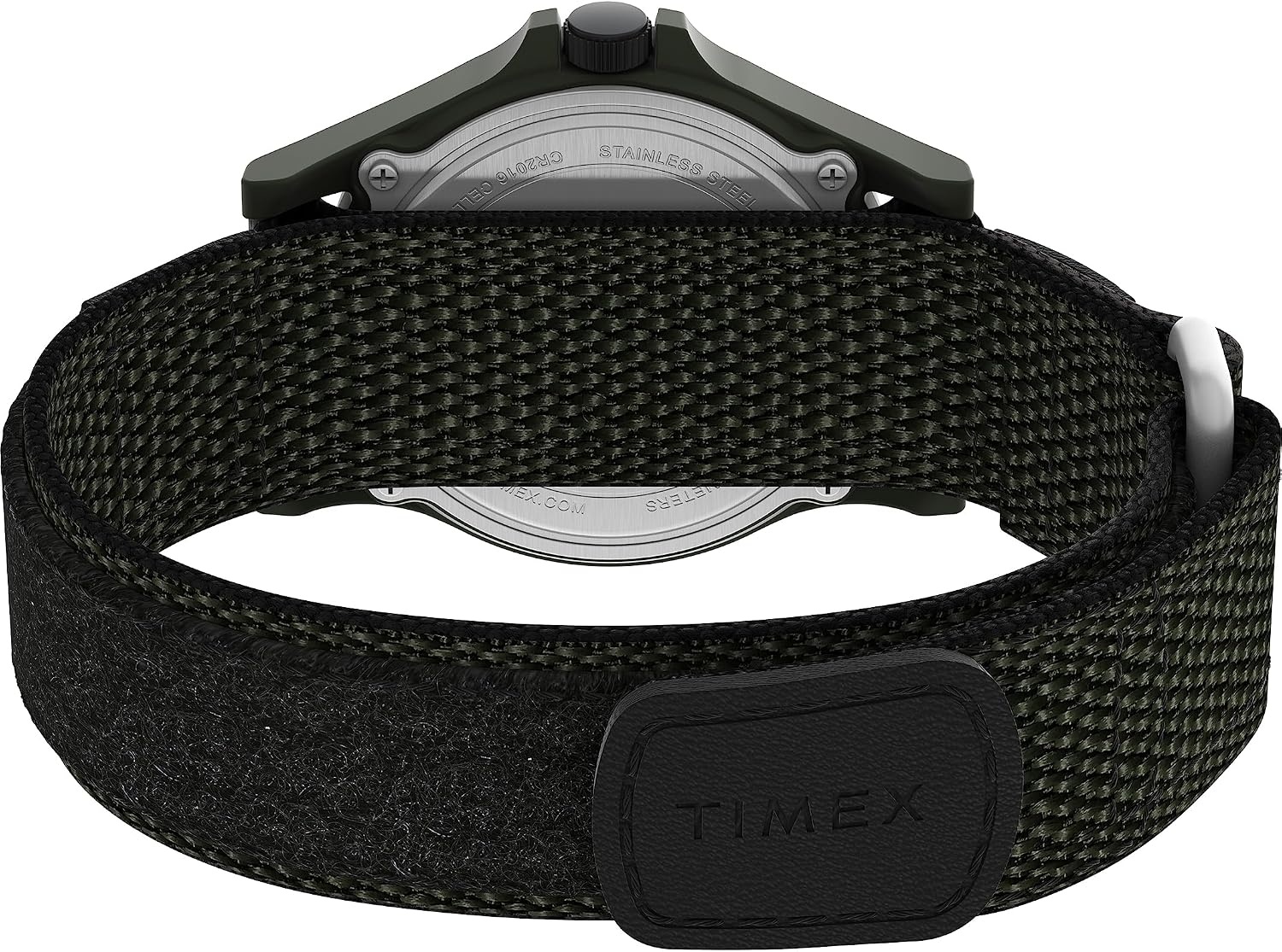 image:imageTimex Mens Expedition Acadia 40mm Watch Black Fastwrap Cream Dial Green Case