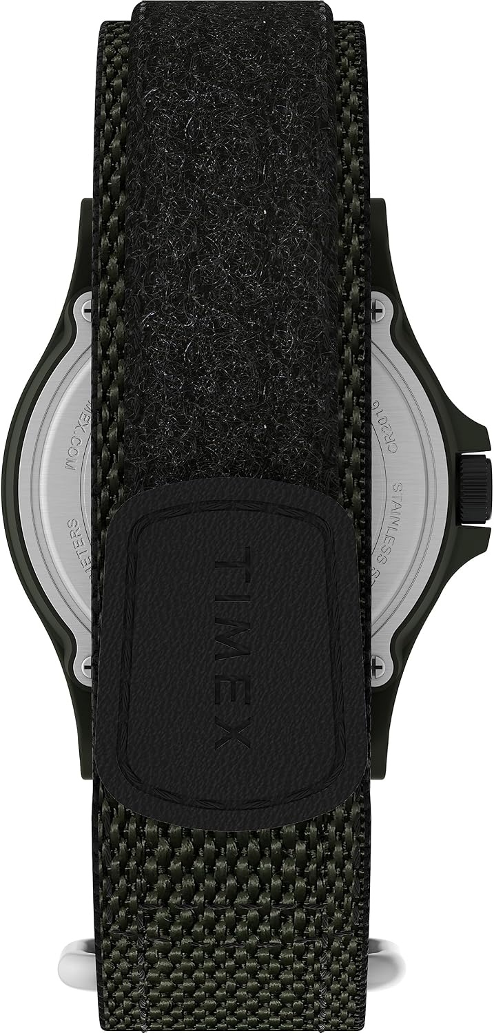 image:imageTimex Mens Expedition Acadia 40mm Watch Black Fastwrap Cream Dial Green Case