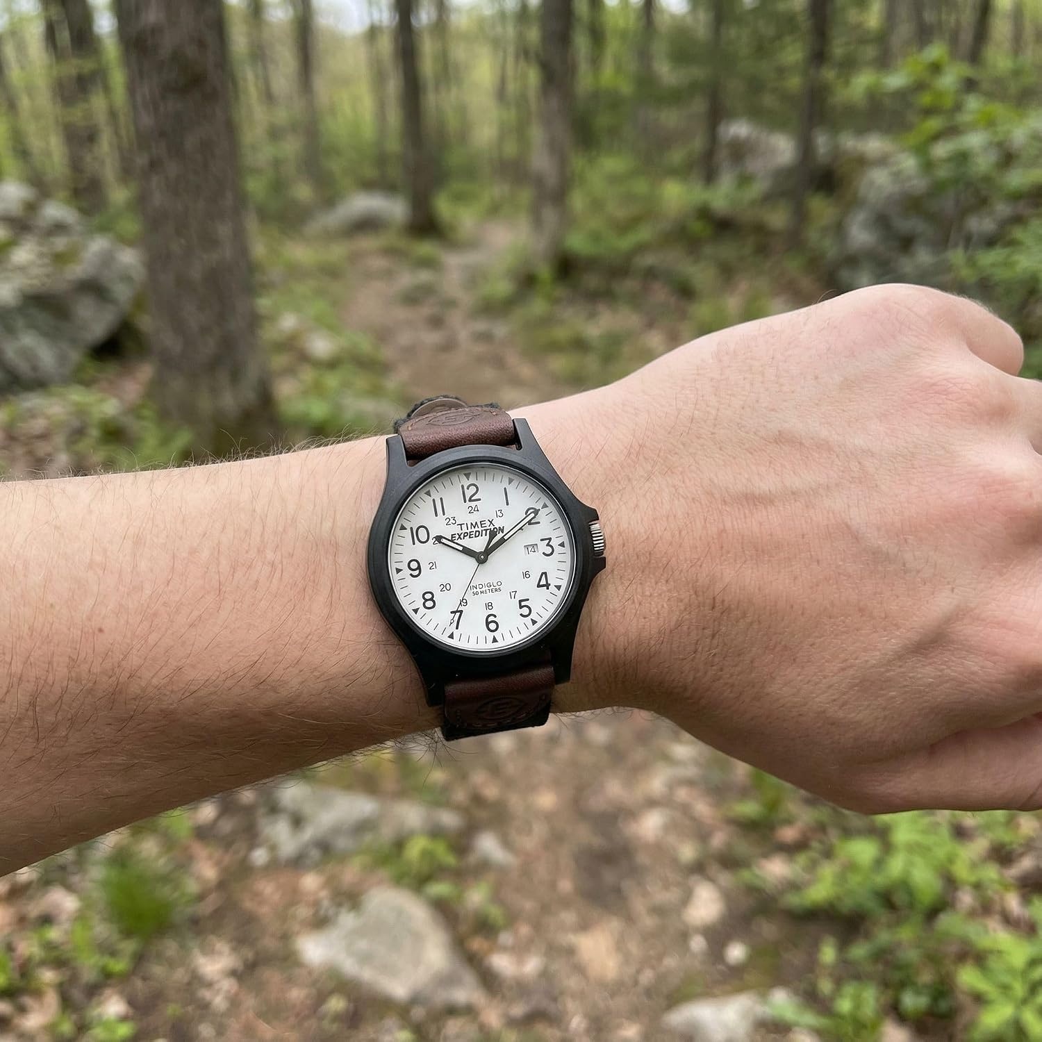 image:imageTimex Mens Expedition Acadia 40mm WatchBlackBrownWhite