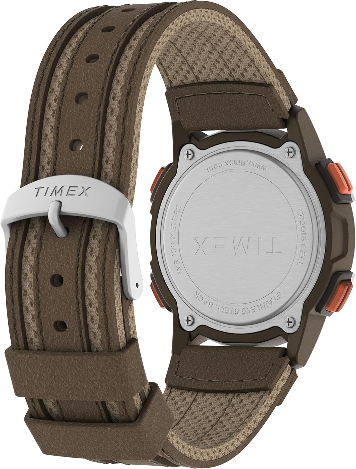 image:imageTimex Mens Expedition CAT5 41mm Watch Green Strap Digital Dial Green CaseBrownDigitalBrown