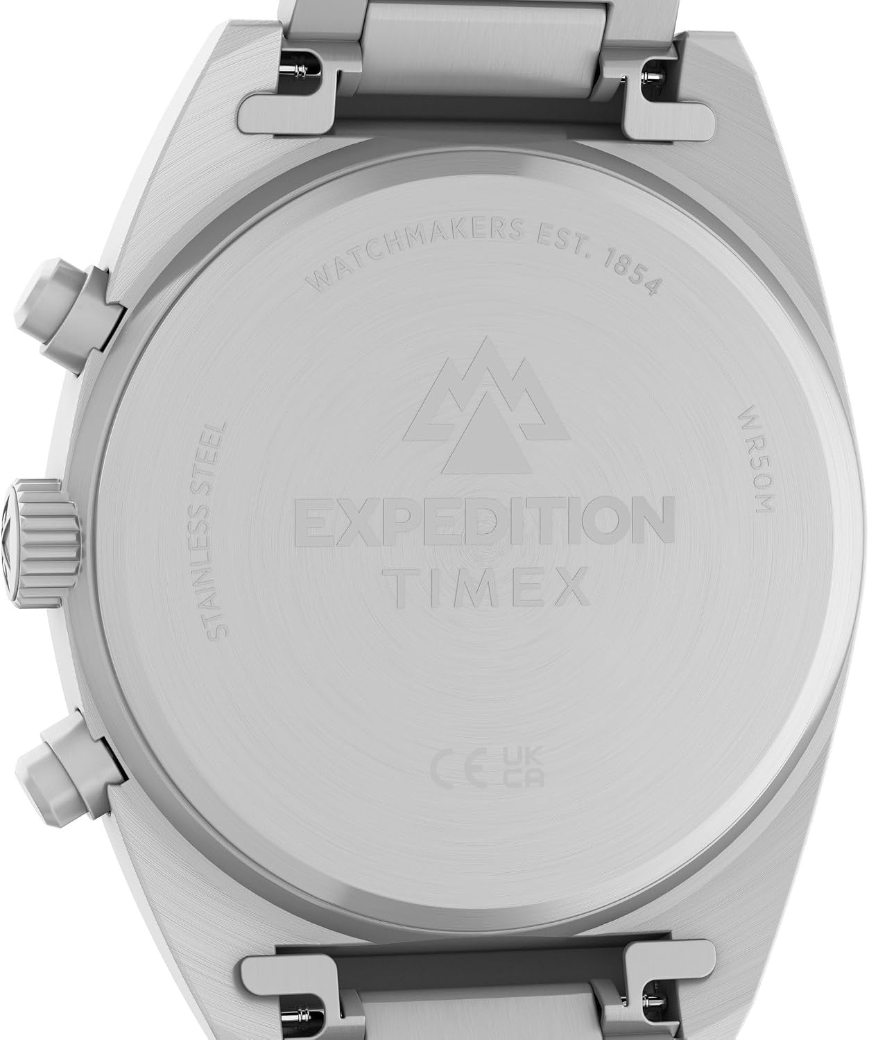 image:imageTimex Mens Expedition Capstone Chronograph 41mm Watch SilverTone Bracelet Green Dial SilverTone Case