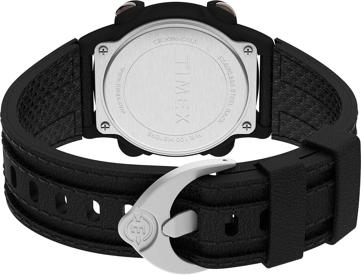 image:imageTimex Mens Expedition Digital CAT 39mm Watch Black Case with Black Fabric amp Leather Strap