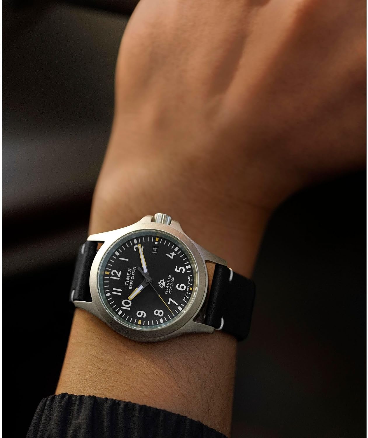 image:imageTimex Mens Expedition Field Post 38mm WatchBlackTitaniumGreen