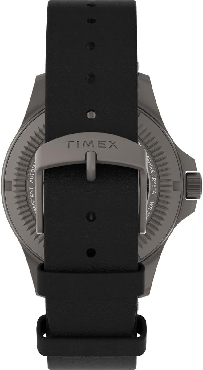 image:imageTimex Mens Expedition North Titanium Automatic 41mm Watch Black Strap Black Dial Titanium Case