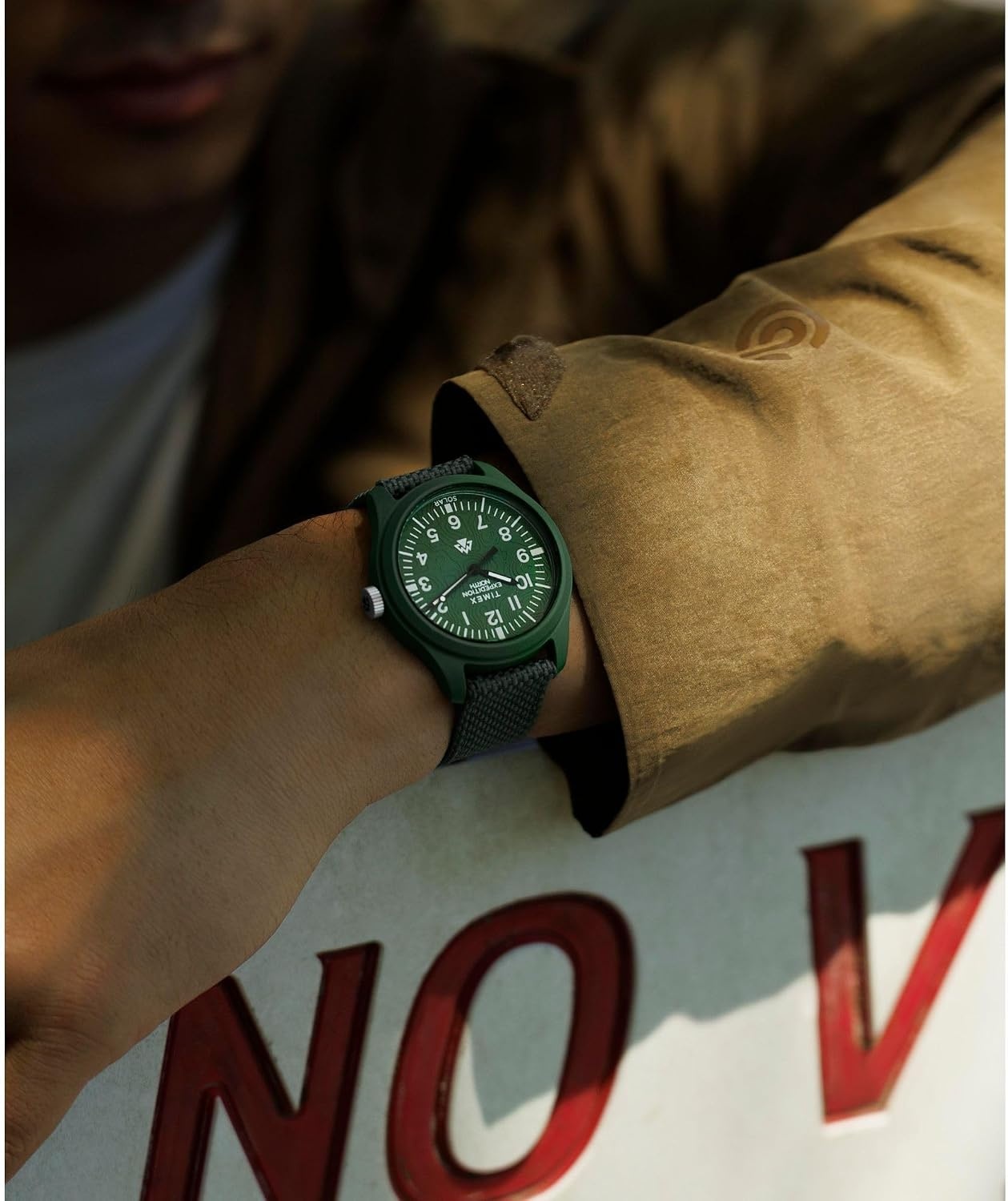 image:imageTimex Mens Expedition North Traprock 43mm Watch Dial Black CaseGreenGreenGreen