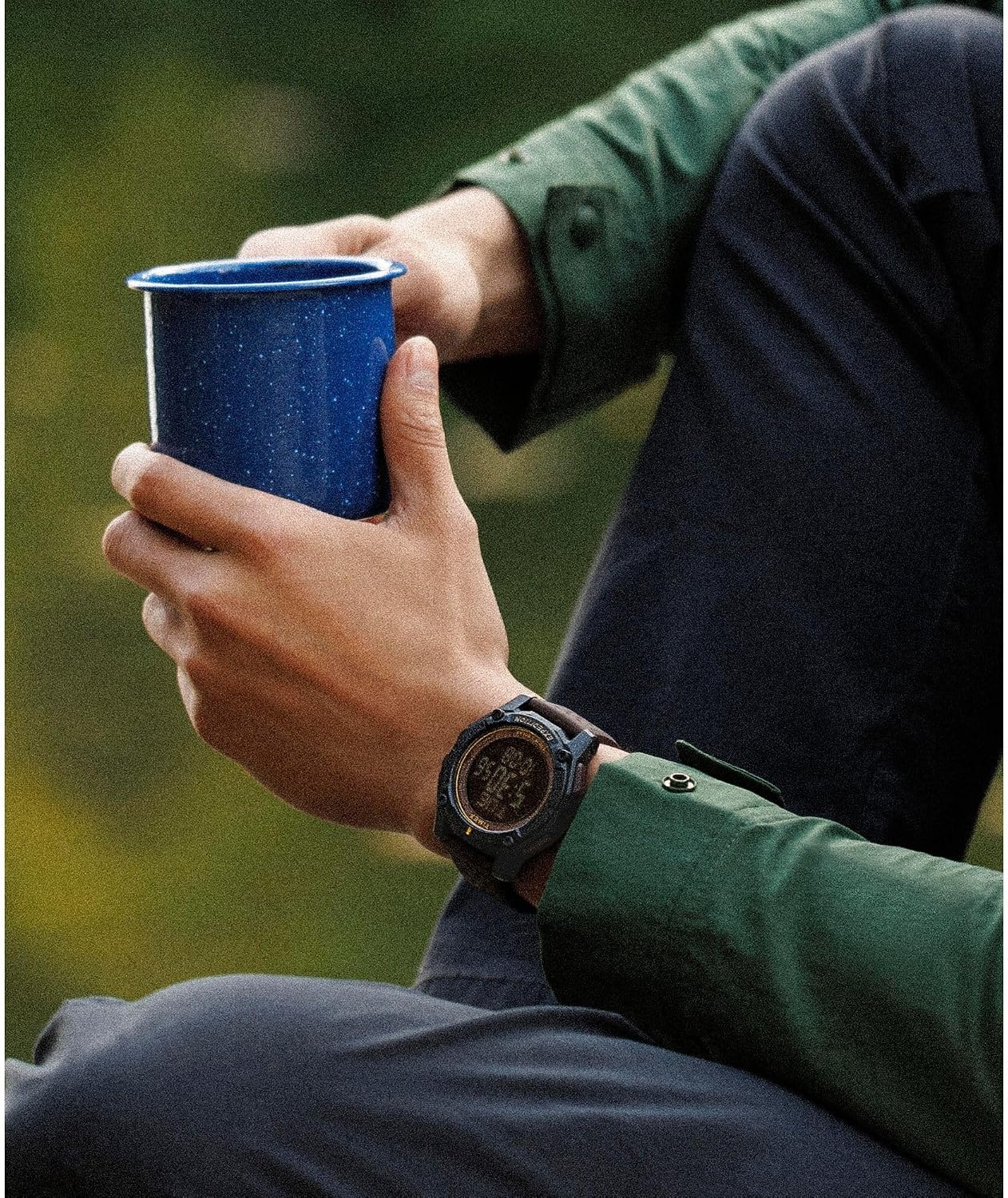 image:imageTimex Mens Expedition Ridge 49mm WatchBrownBlackDigital Neg Display