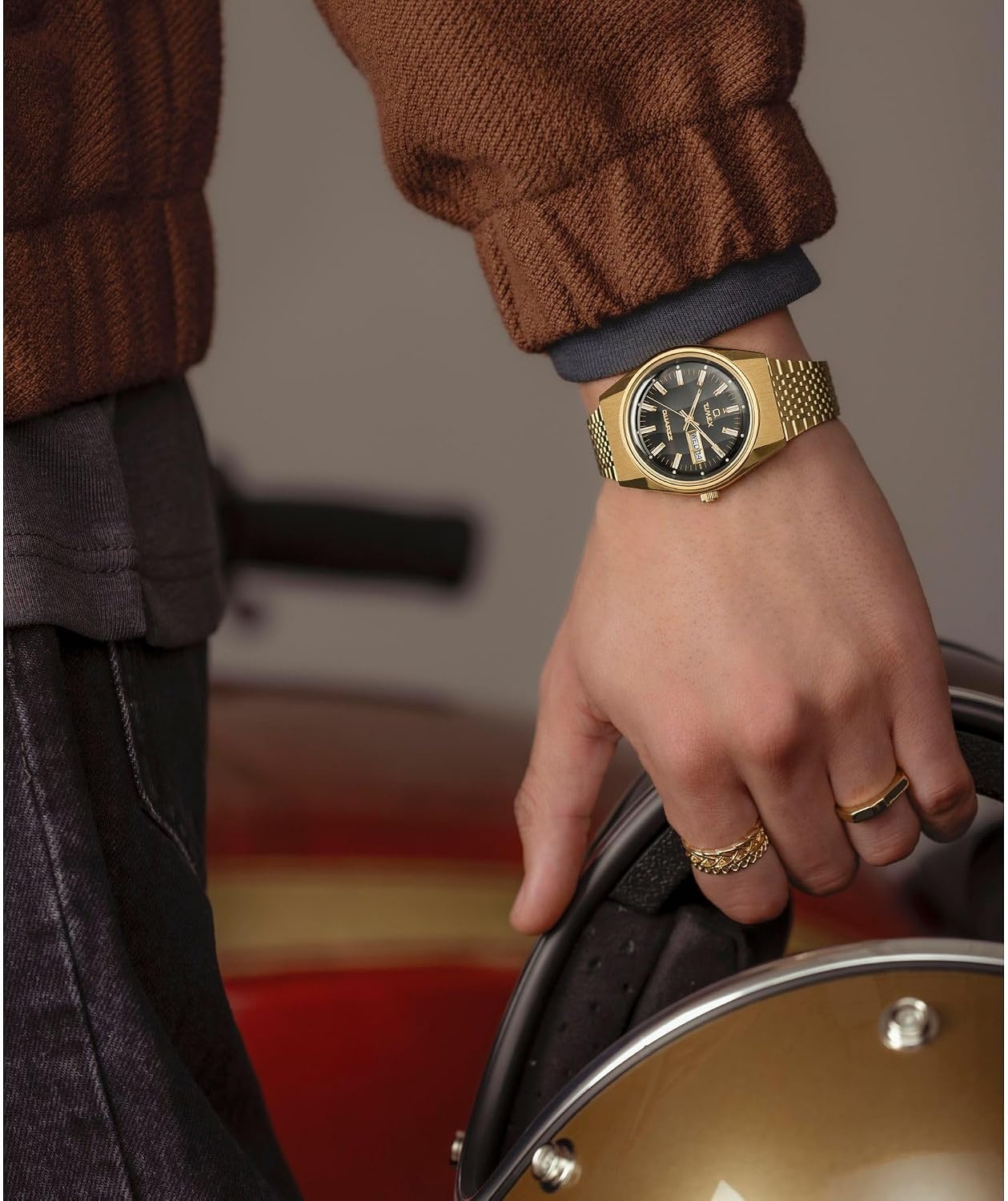 image:imageTimex Mens Falcon Eye WatchGoldToneGoldToneBlack