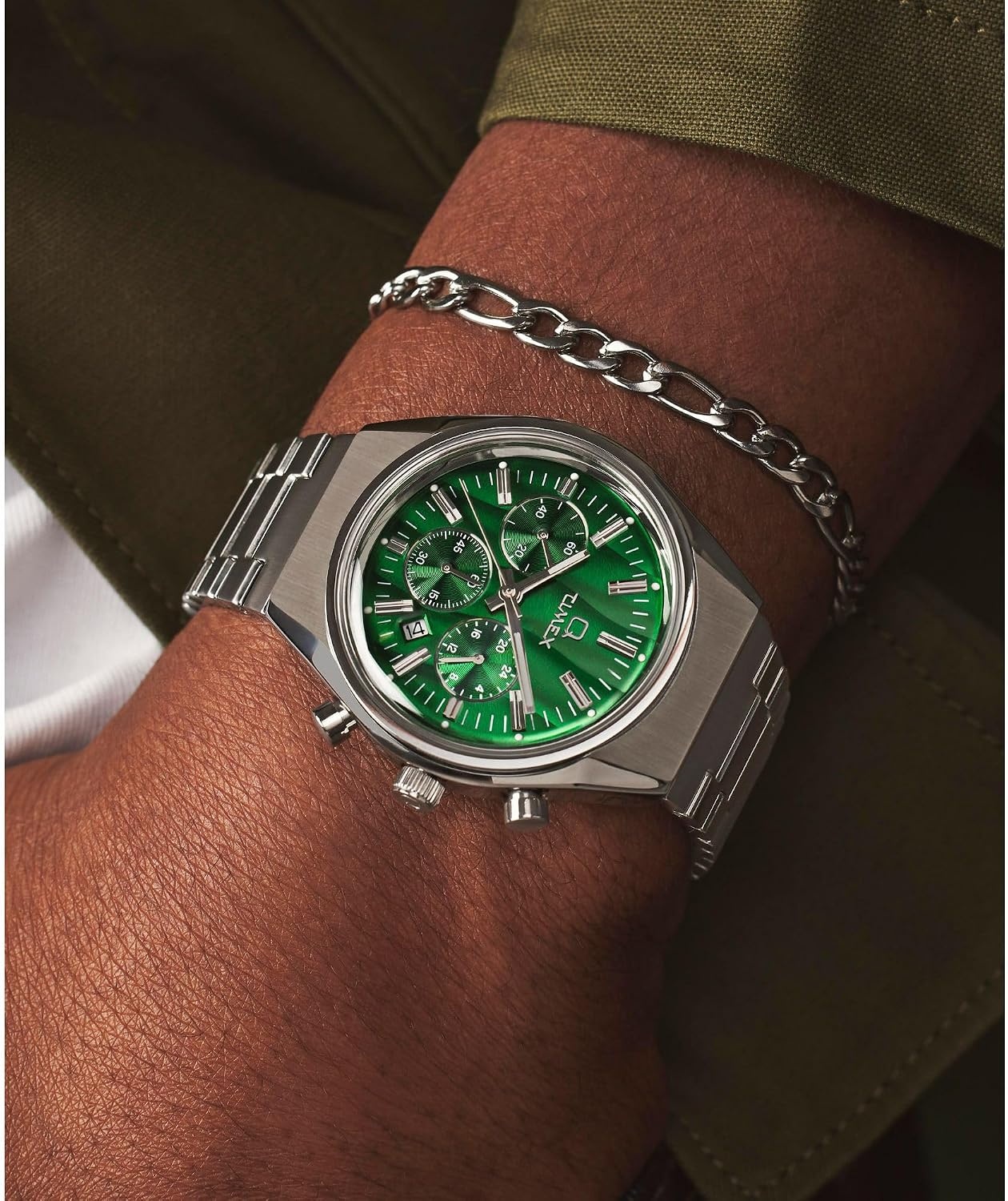 image:imageTimex Mens Falcon Eye WatchStainless SteelStainless SteelGreen