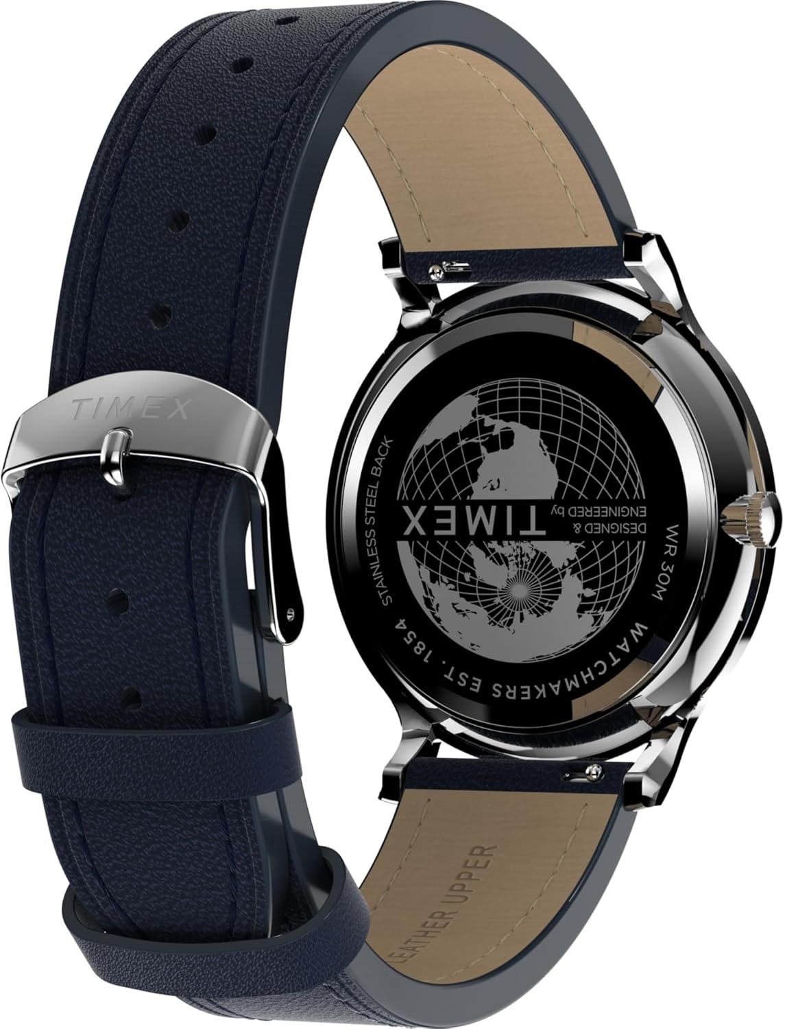 image:imageTimex Mens Gallary 40mm WatchBlueWhiteSilverTone