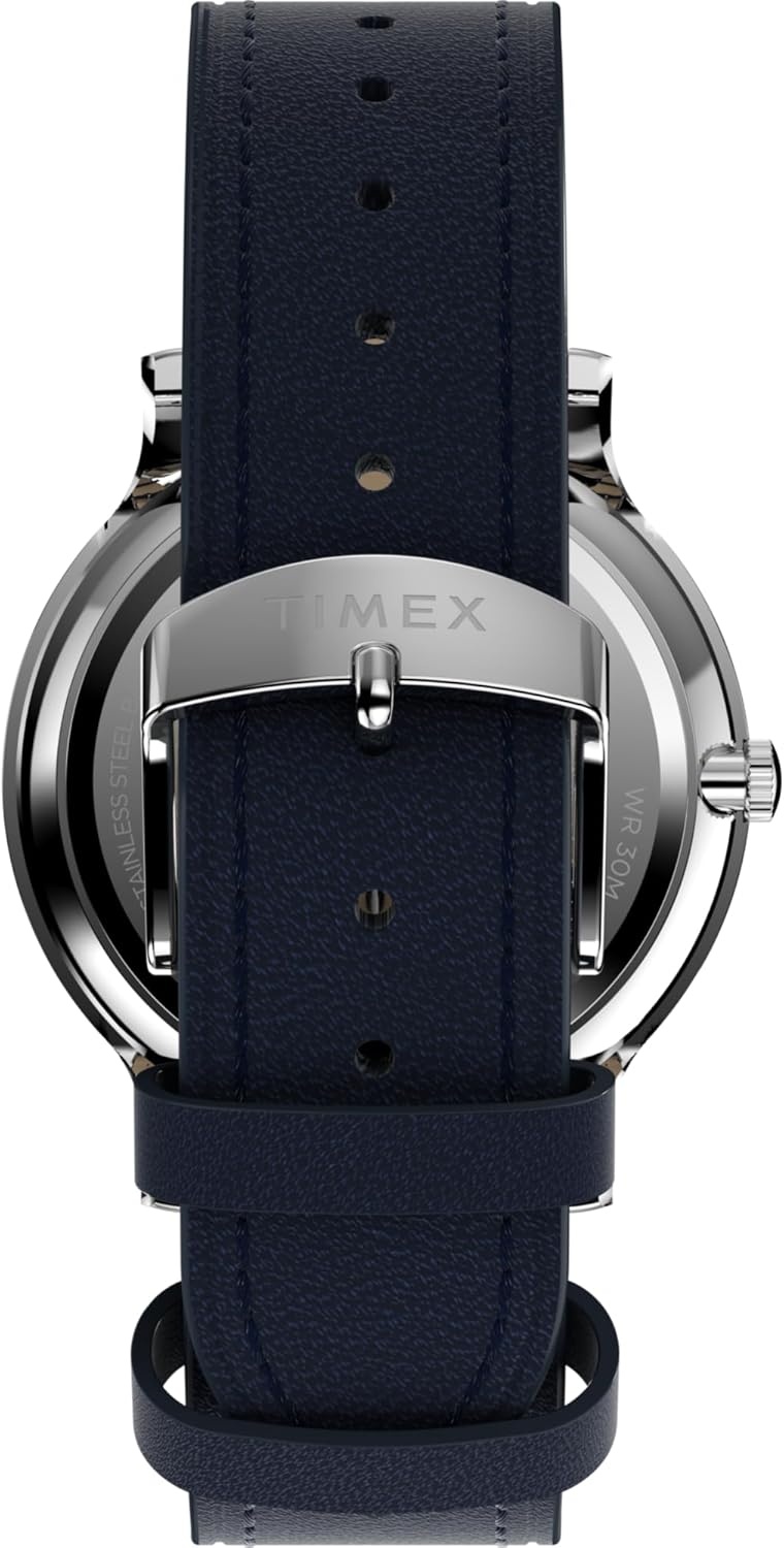 image:imageTimex Mens Gallary 40mm WatchBlueWhiteSilverTone