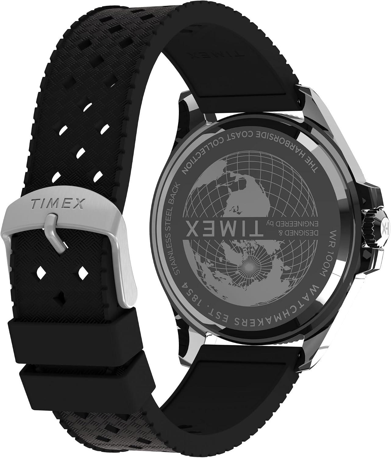 image:imageTimex Mens Harborside 42mm WatchBlackIP SteelBlack