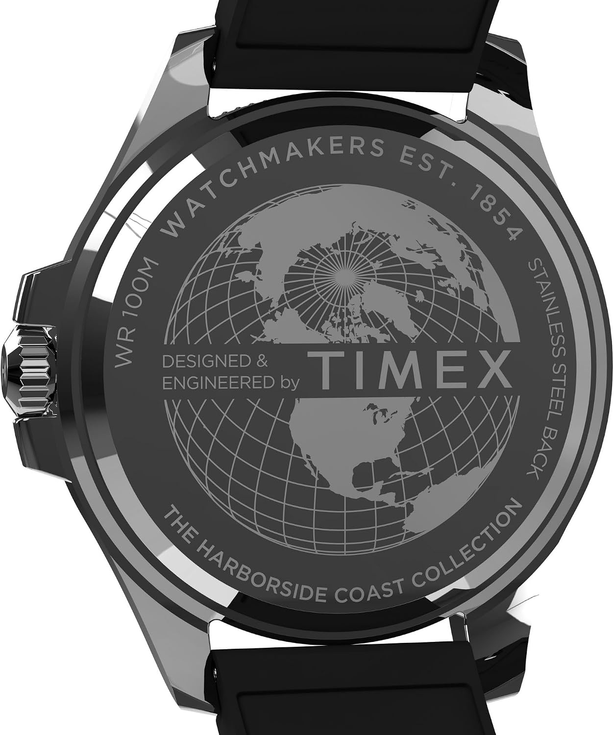 image:imageTimex Mens Harborside 42mm WatchBlackIP SteelBlack