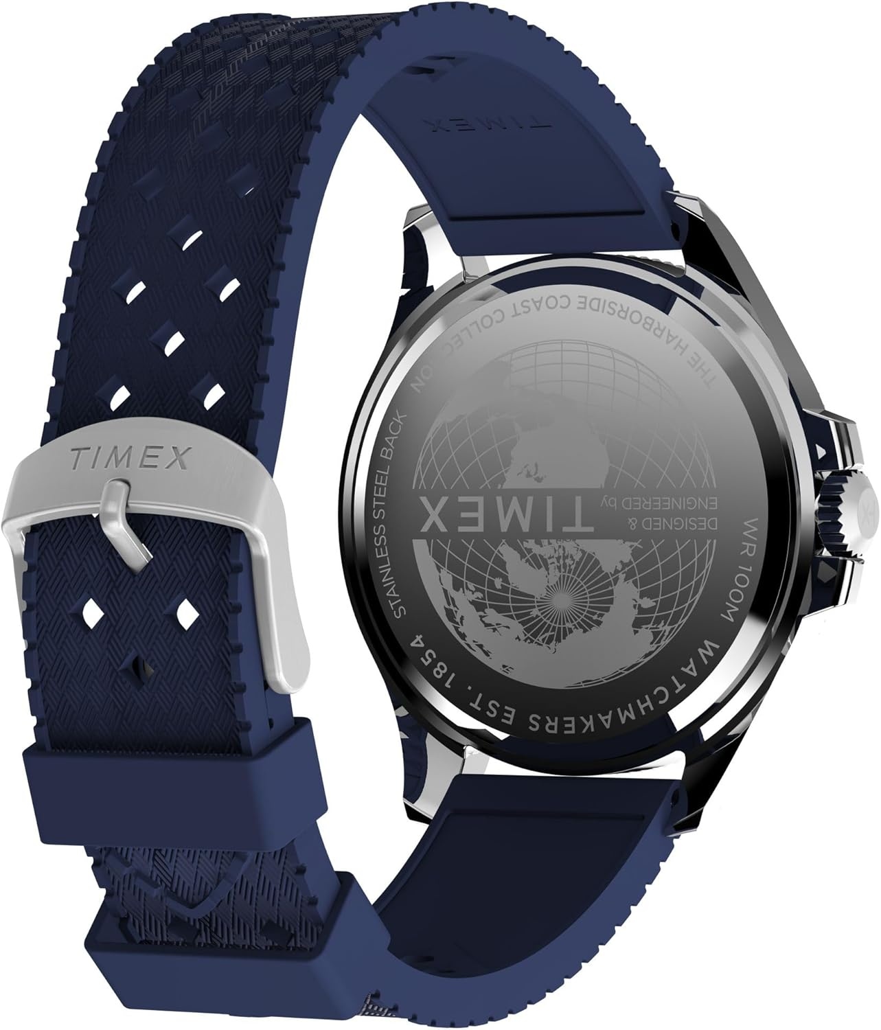 image:imageTimex Mens Harborside 42mm WatchBlackSilverToneBlue