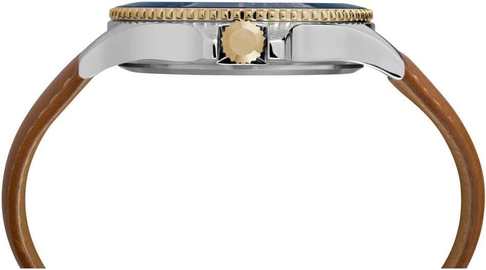 image:imageTimex Mens Harborside 42mm WatchTanBlueSilverTone
