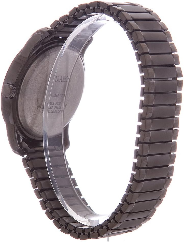 image:imageTimex Mens Highland Street Stainless Steel Expansion Band WatchGrayBlackGray