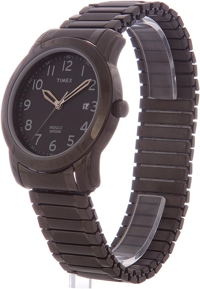 image:imageTimex Mens Highland Street Stainless Steel Expansion Band WatchGrayBlackGray