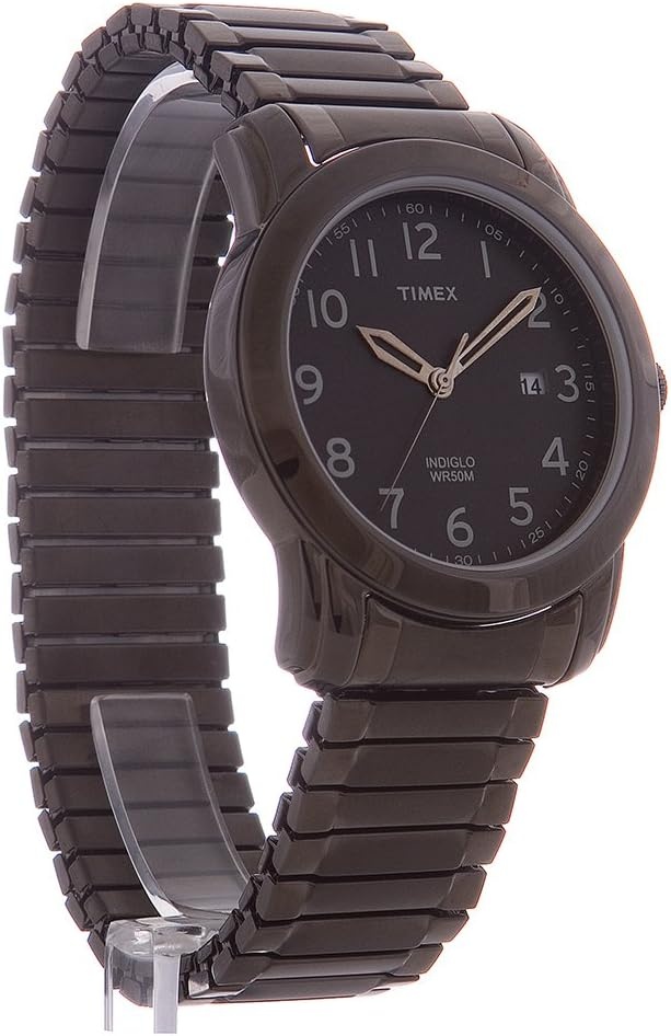 image:imageTimex Mens Highland Street Stainless Steel Expansion Band WatchGrayBlackGray
