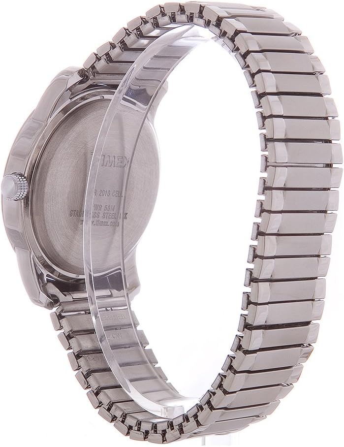 image:imageTimex Mens Highland Street Stainless Steel Expansion Band WatchSilverToneBlue