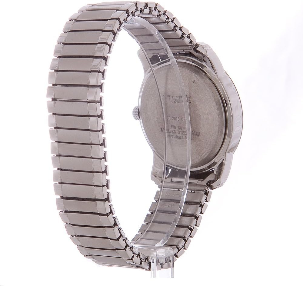 image:imageTimex Mens Highland Street Stainless Steel Expansion Band WatchSilverToneBlue