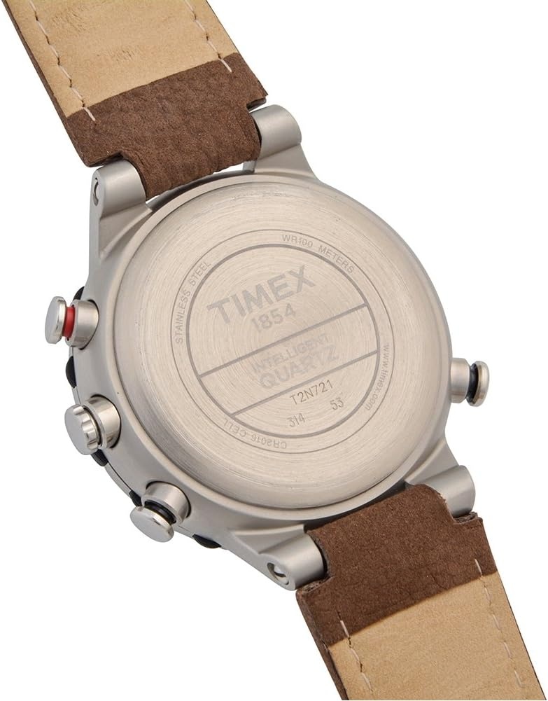 image:imageTimex Mens Intelligent Quartz Tide Temp Compass 45mm WatchBrownNaturalSilver