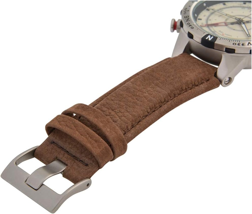image:imageTimex Mens Intelligent Quartz Tide Temp Compass 45mm WatchBrownNaturalSilver