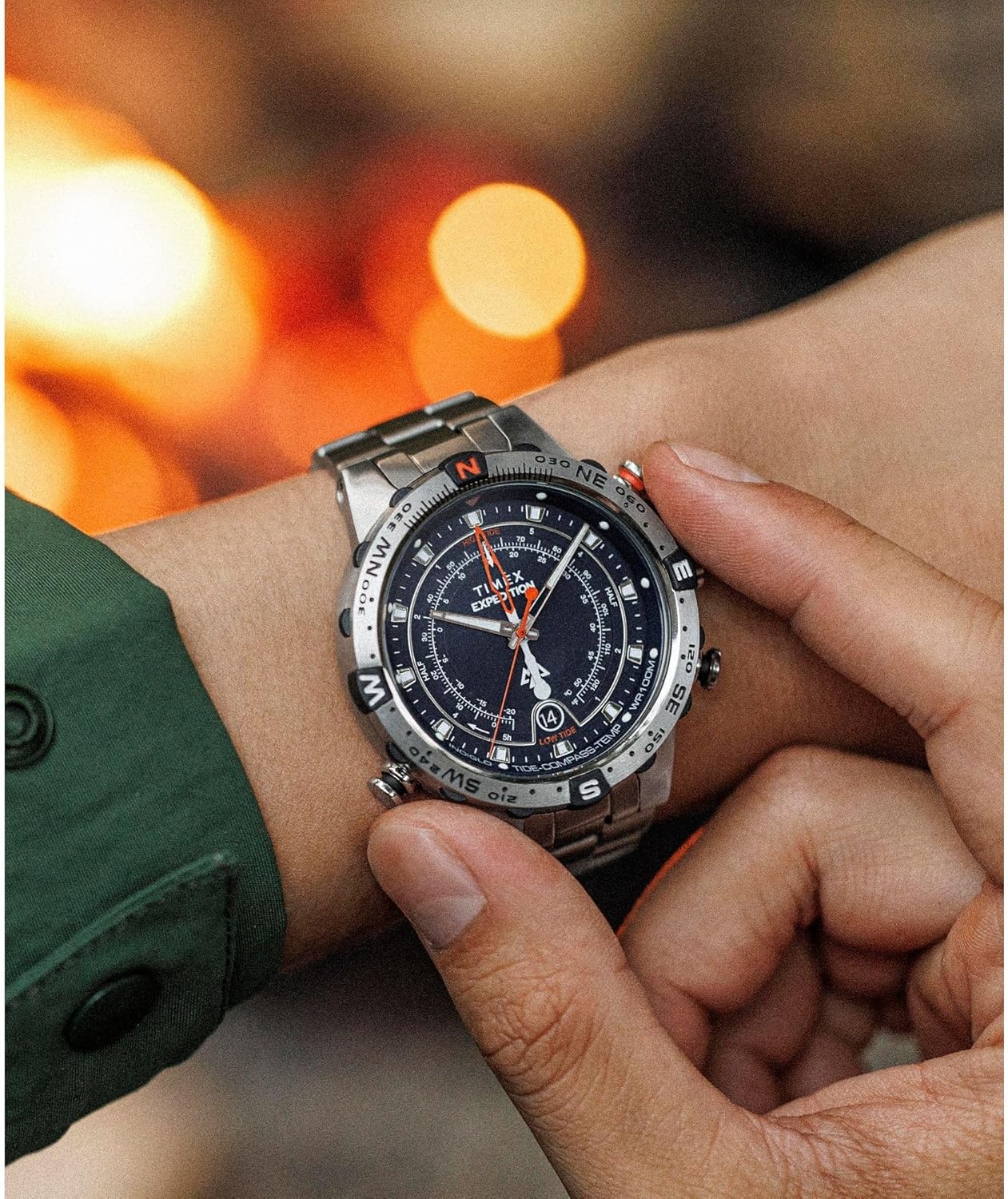 image:imageTimex Mens Intelligent Quartz Tide Temp Compass 45mm WatchStainless SteelStainless SteelBlue